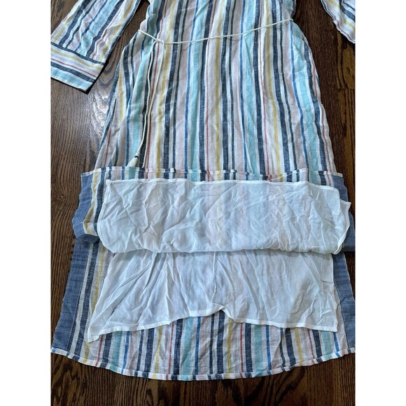 Splendid X Gray Malin Playa Caftan Maxi Dress Linen Blend Boho Beach Size XS - Picture 11 of 16